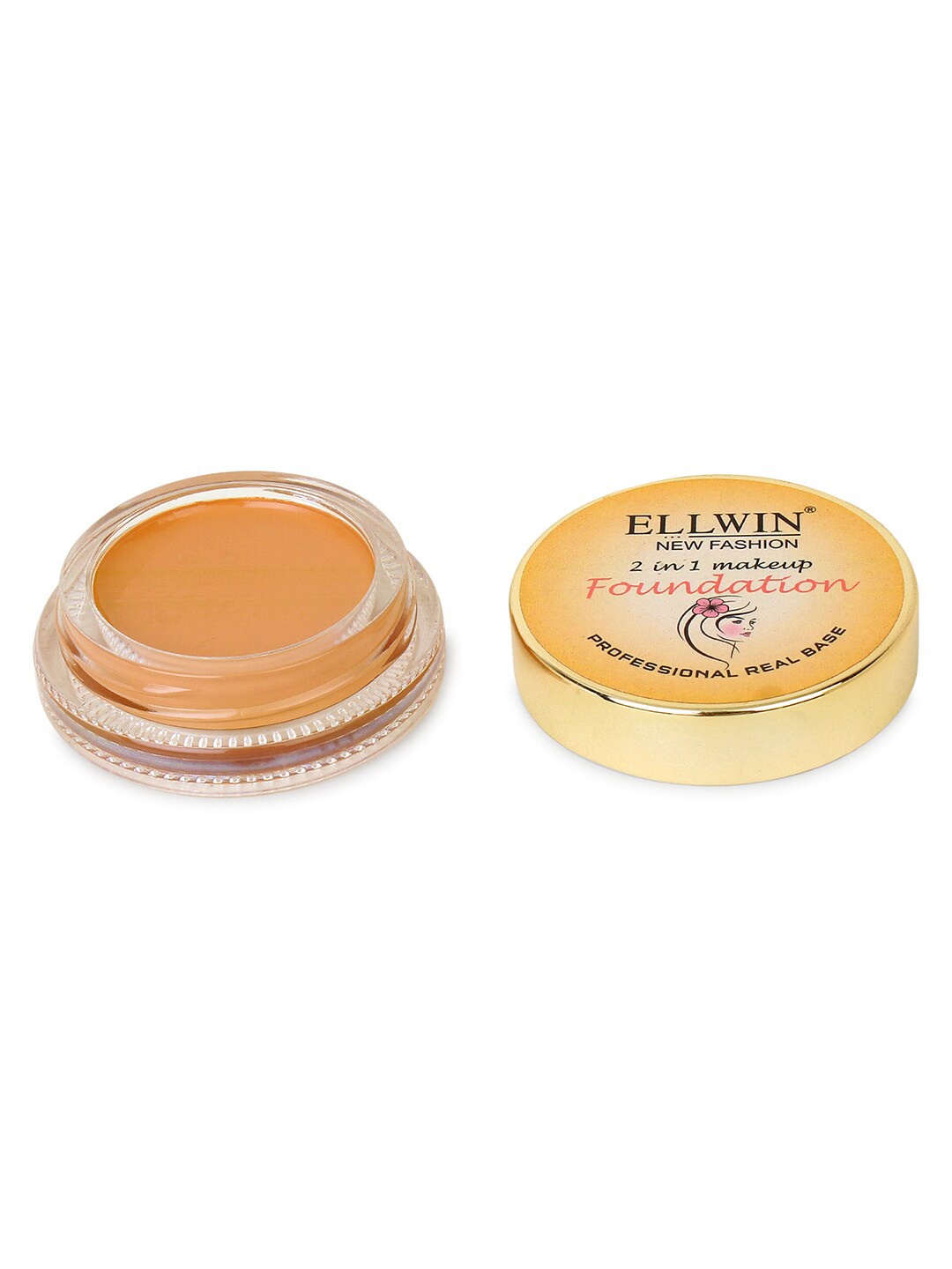

ellwin 2 In 1 Makeup Professional Real Base Foundation 30g - Shade 050, Beige