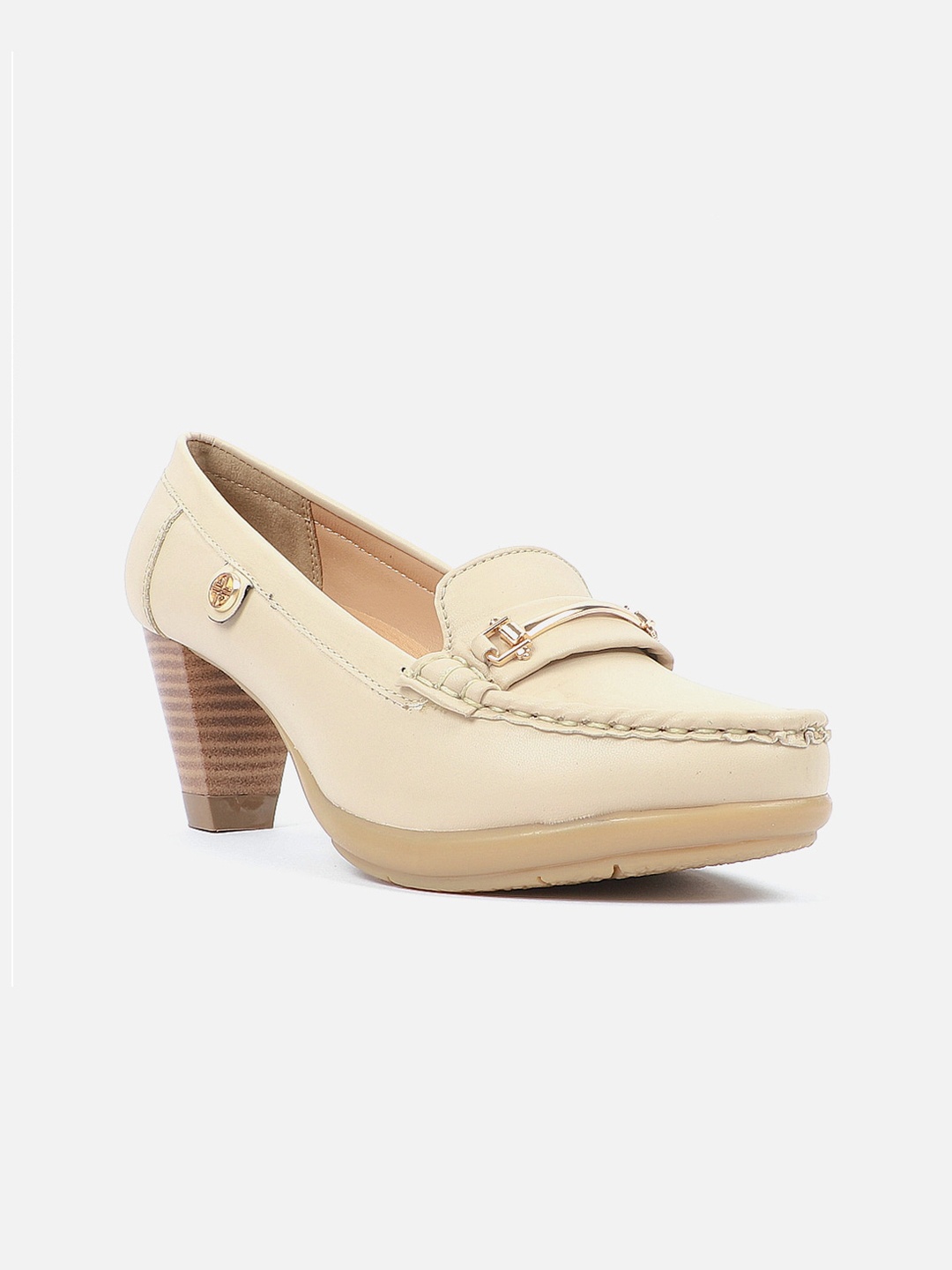 

Carlton London Textured Block Heel Pumps, Beige