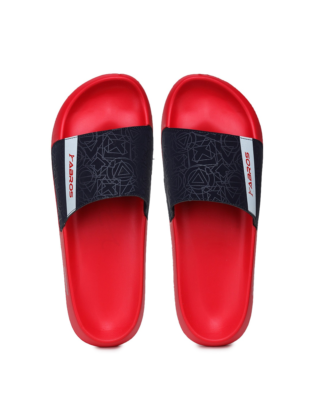 

ABROS Men Printed Rubber Sliders, Navy blue