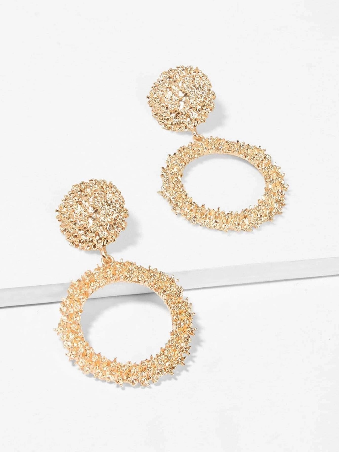 

AVANT-GARDE PARIS Gold-Plated Artificial Stones Contemporary Drop Earrings