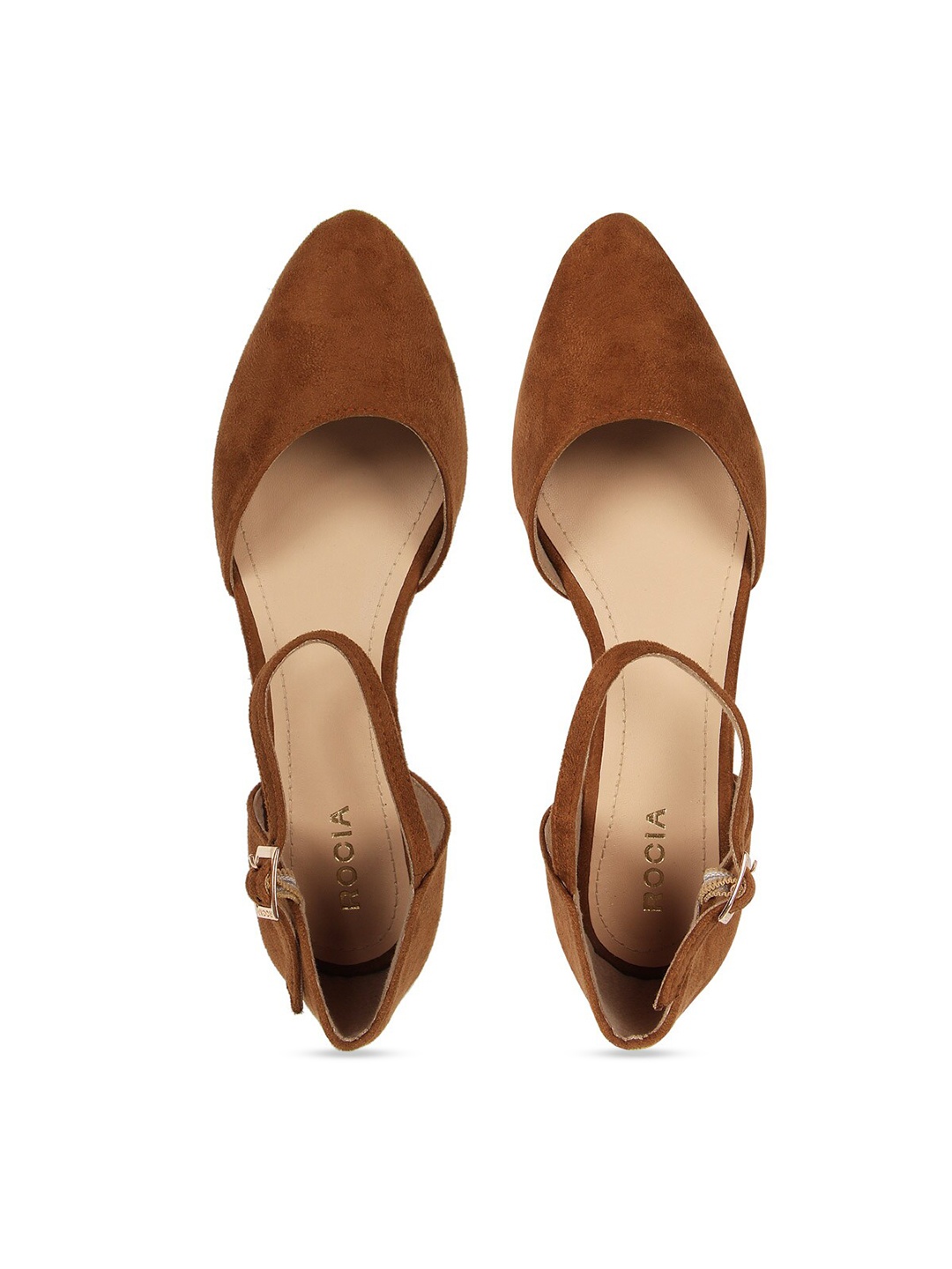 

Rocia Round Toe Suede Mules, Camel brown