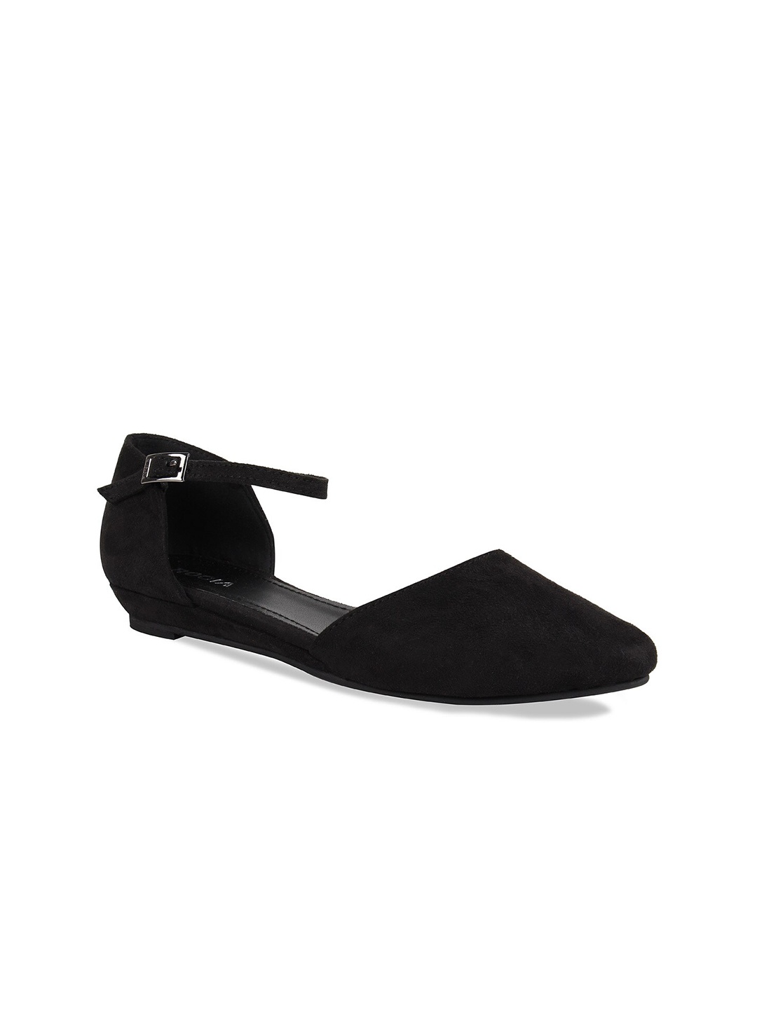 

Rocia Round Toe Suede Mules, Black