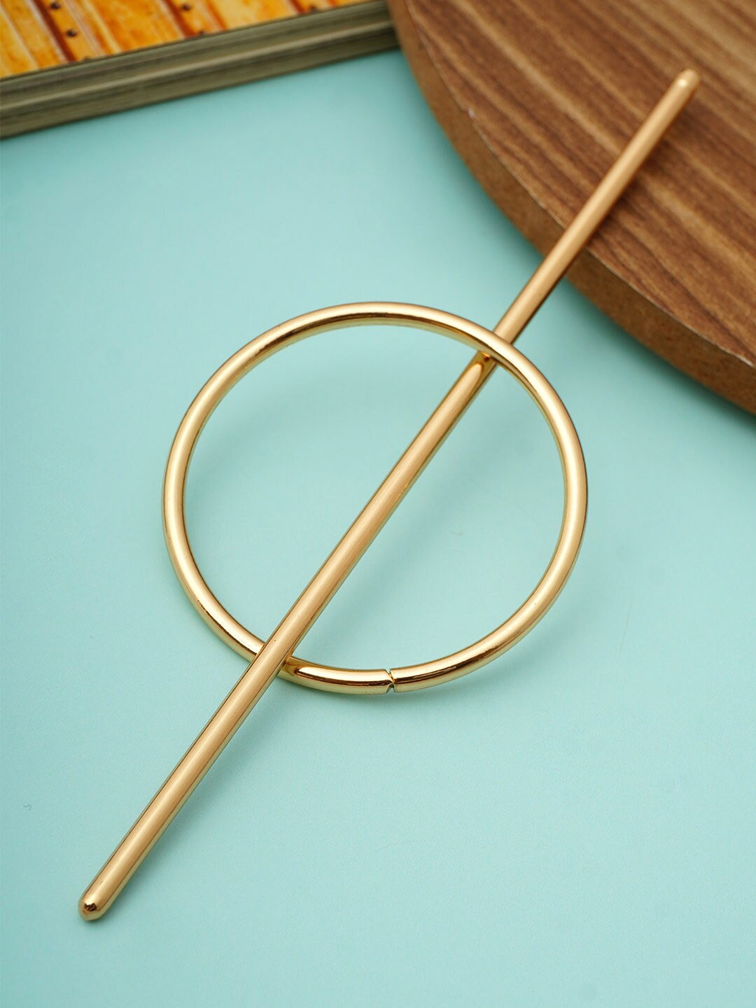 

Ferosh Ring Bar Bun Hairstick, Gold