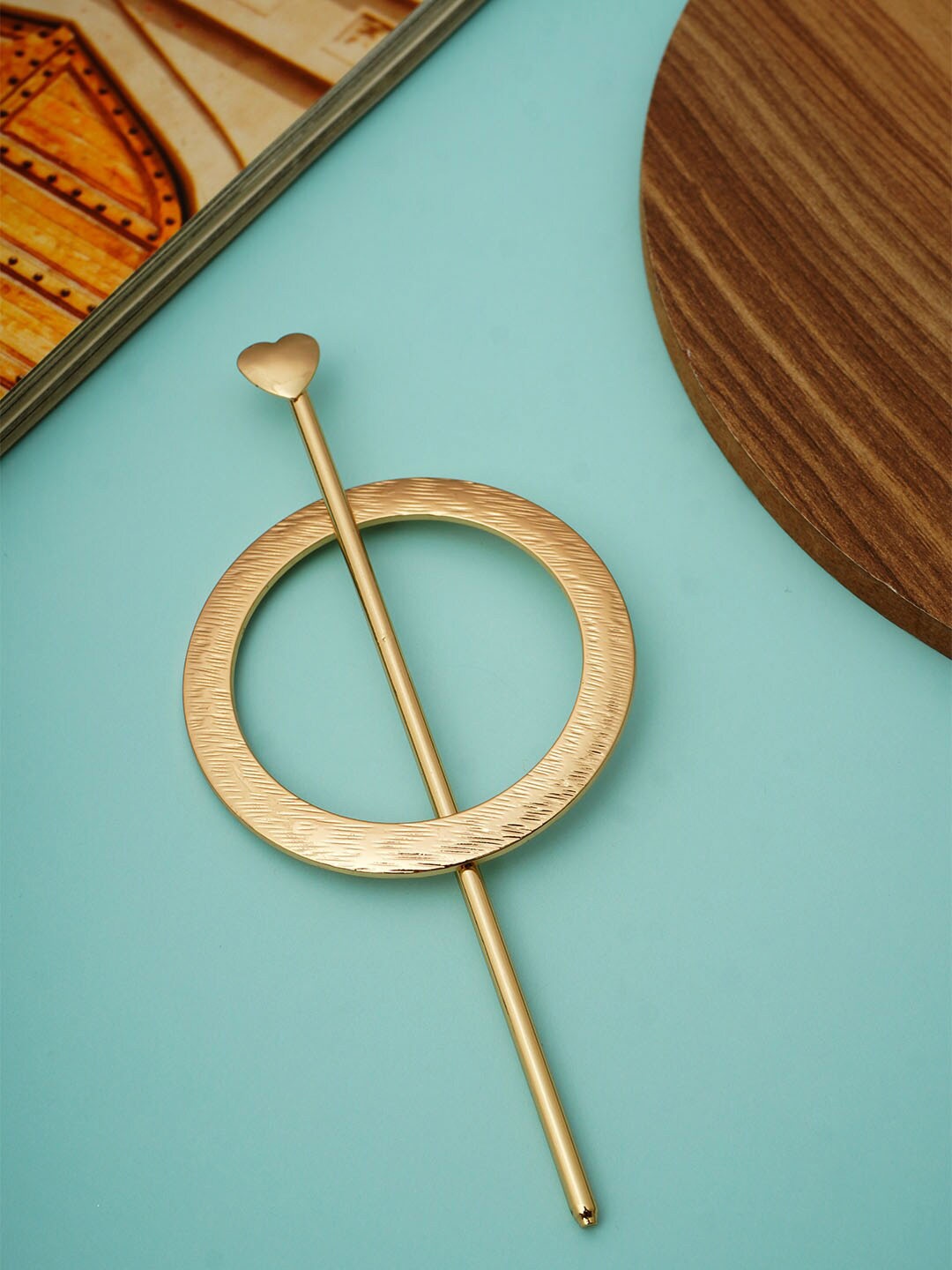 

Ferosh Circle Bar Hairstick, Gold