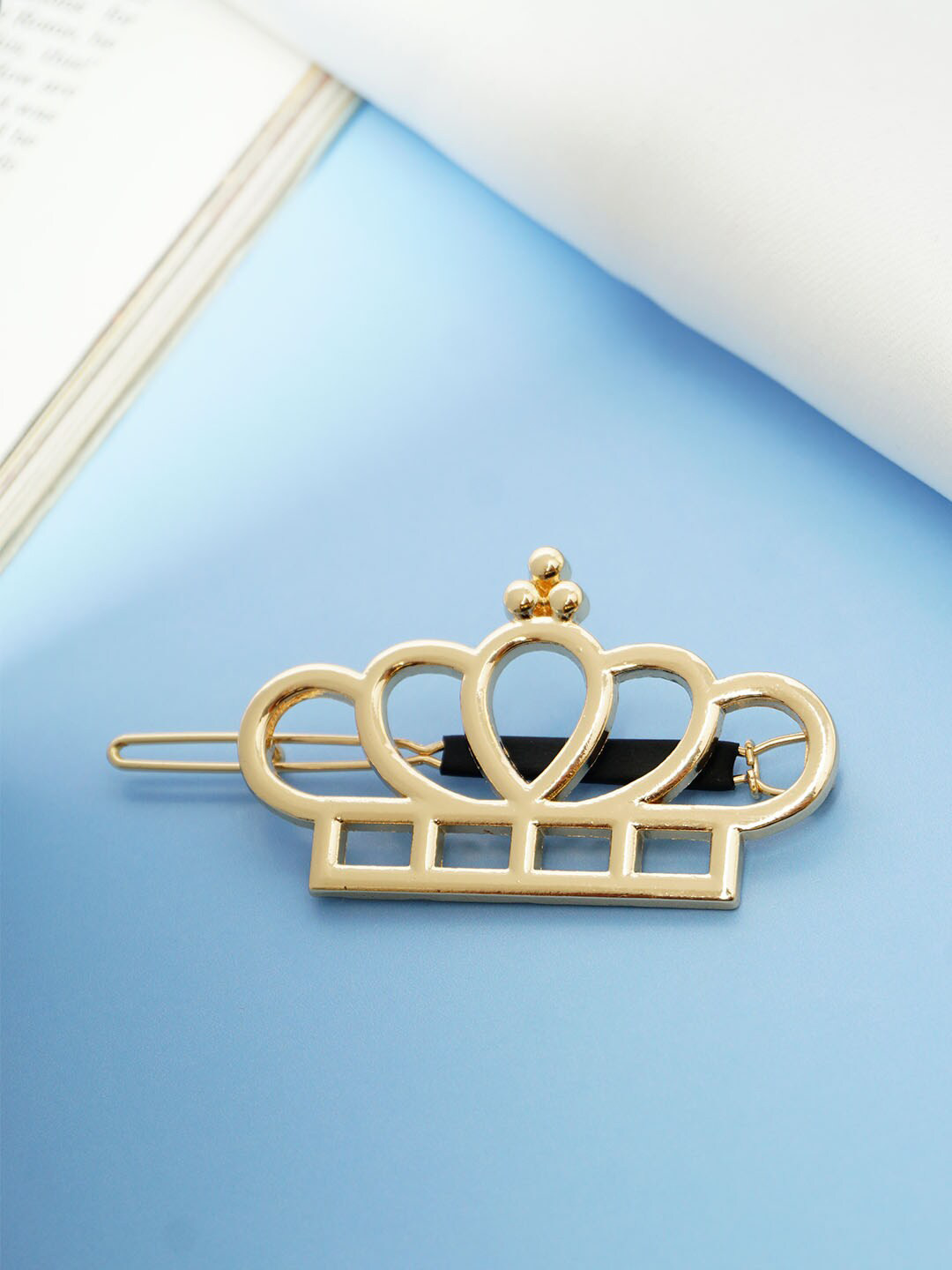 

Ferosh Metal Crown Hair Clip, Gold