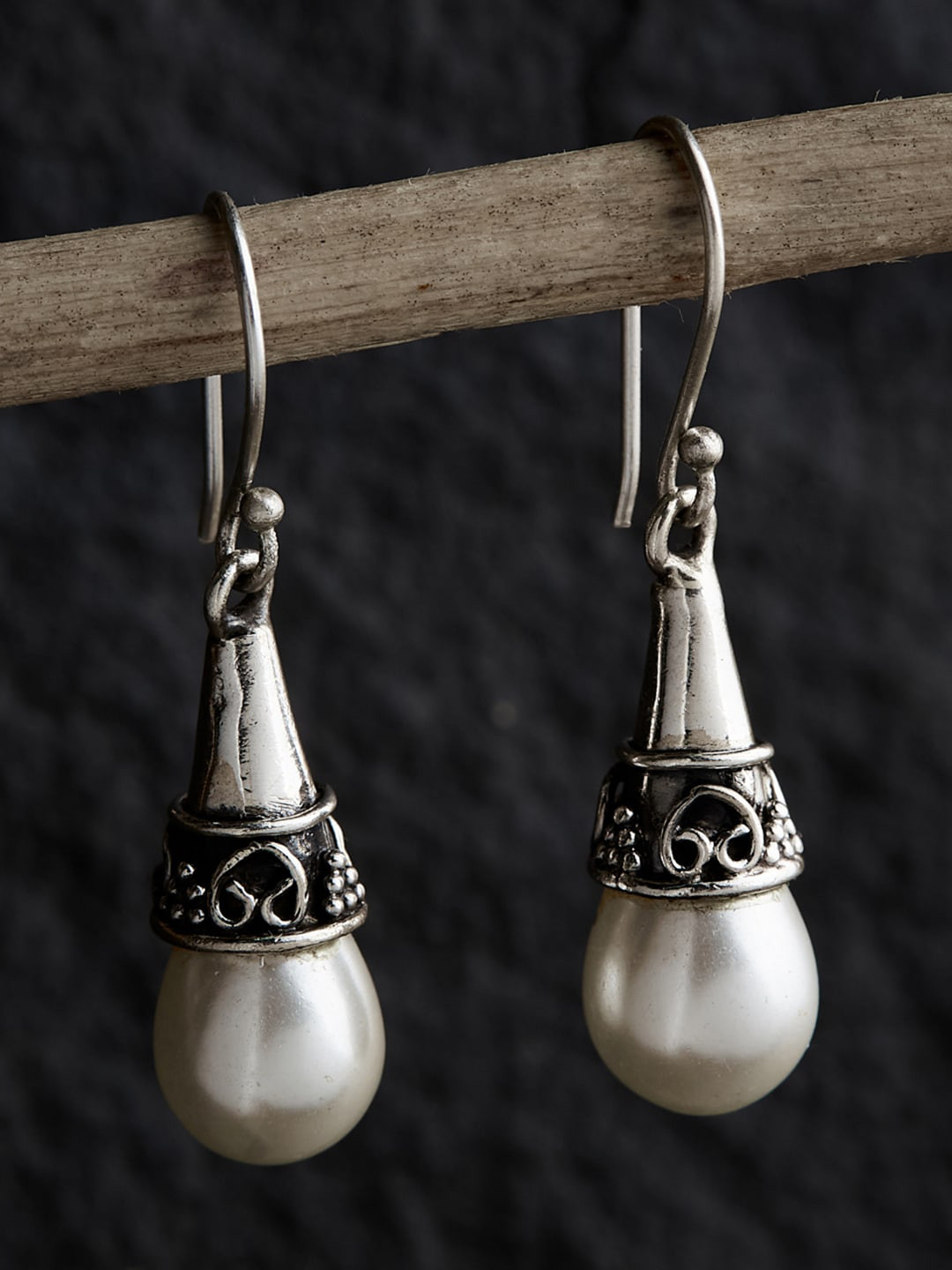 

Fabindia Contemporary Drop Earrings, Silver