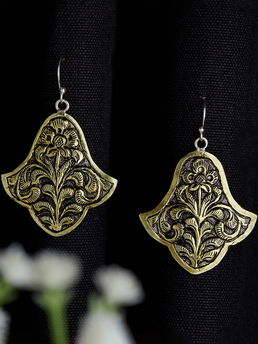 

Fabindia Contemporary Drop Earrings, Bronze