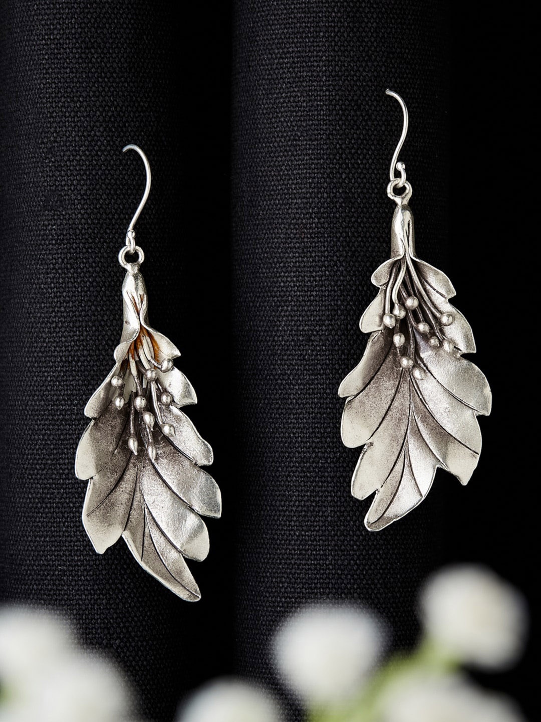 

Fabindia Silver-Plated Contemporary Dangler Earrings