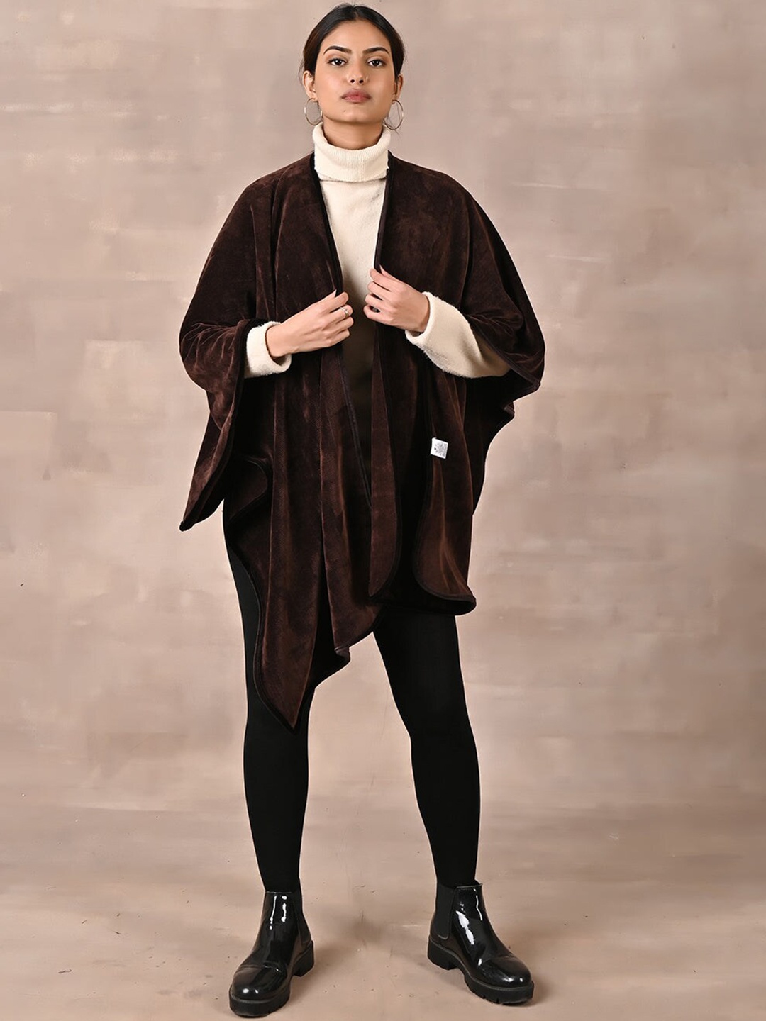 

Lakshita Longline Open Front Jacket, Brown