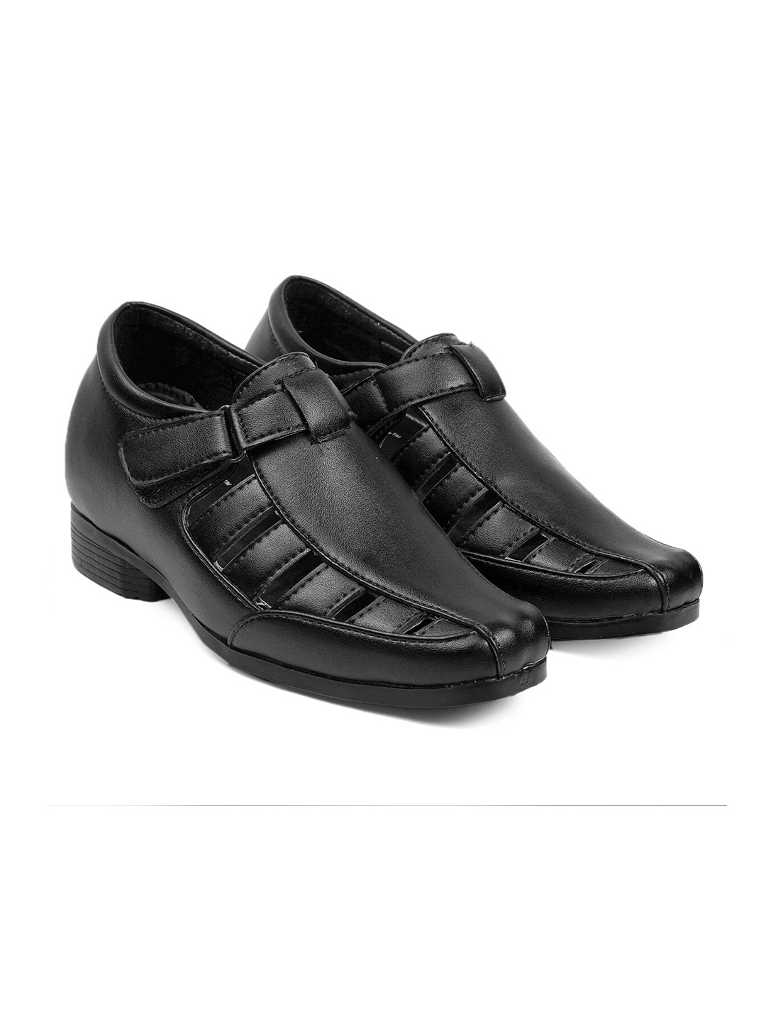 

Bxxy Men Elevator Velcro Fisherman Sandals, Black