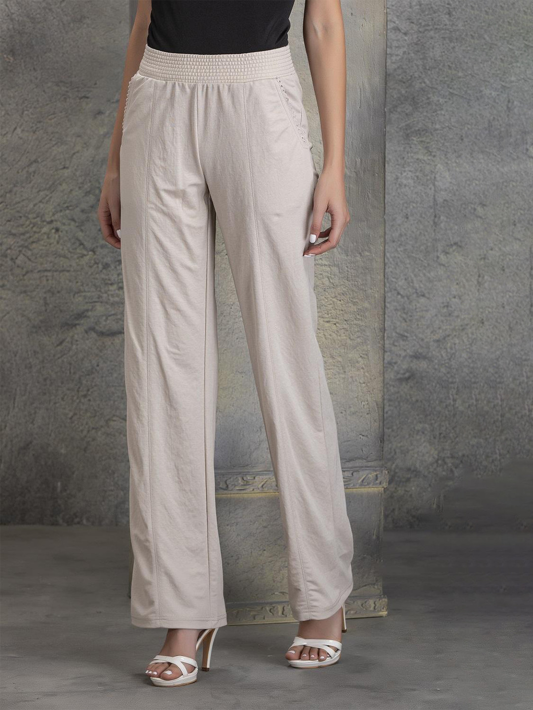 

Lakshita Women Straight Fit Palazzo, Beige