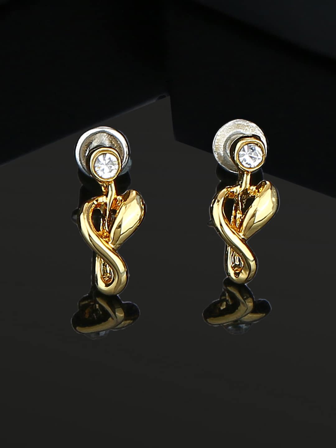 

Estele Gold-Plated Contemporary Drop Earrings