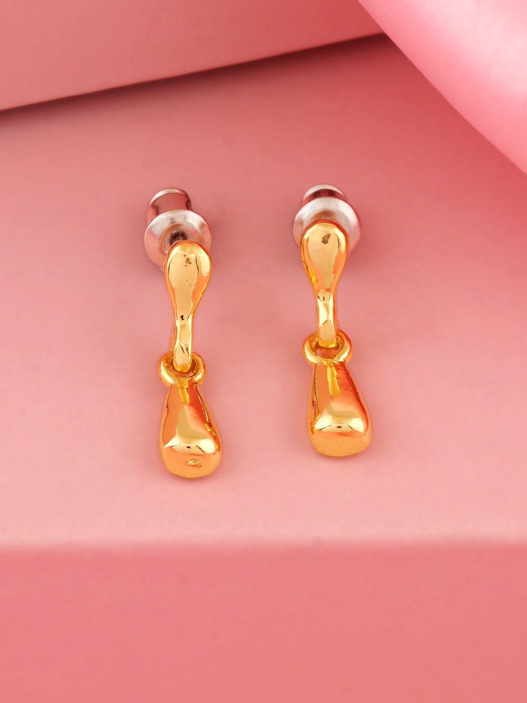 

Estele Gold-Plated Teardrop Shaped Drop Earrings