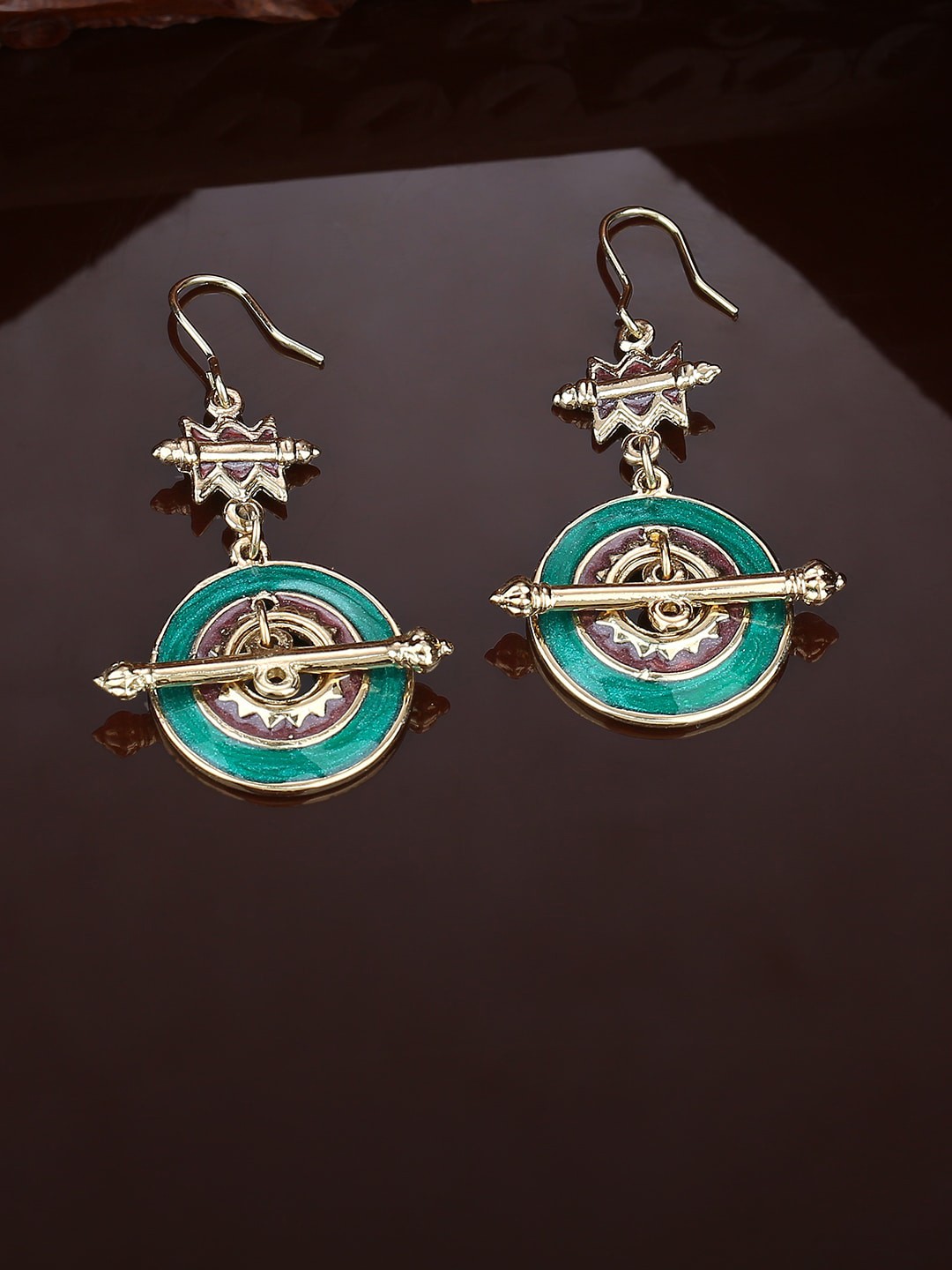 

Estele Gold-Plated Circular Drop Earrings