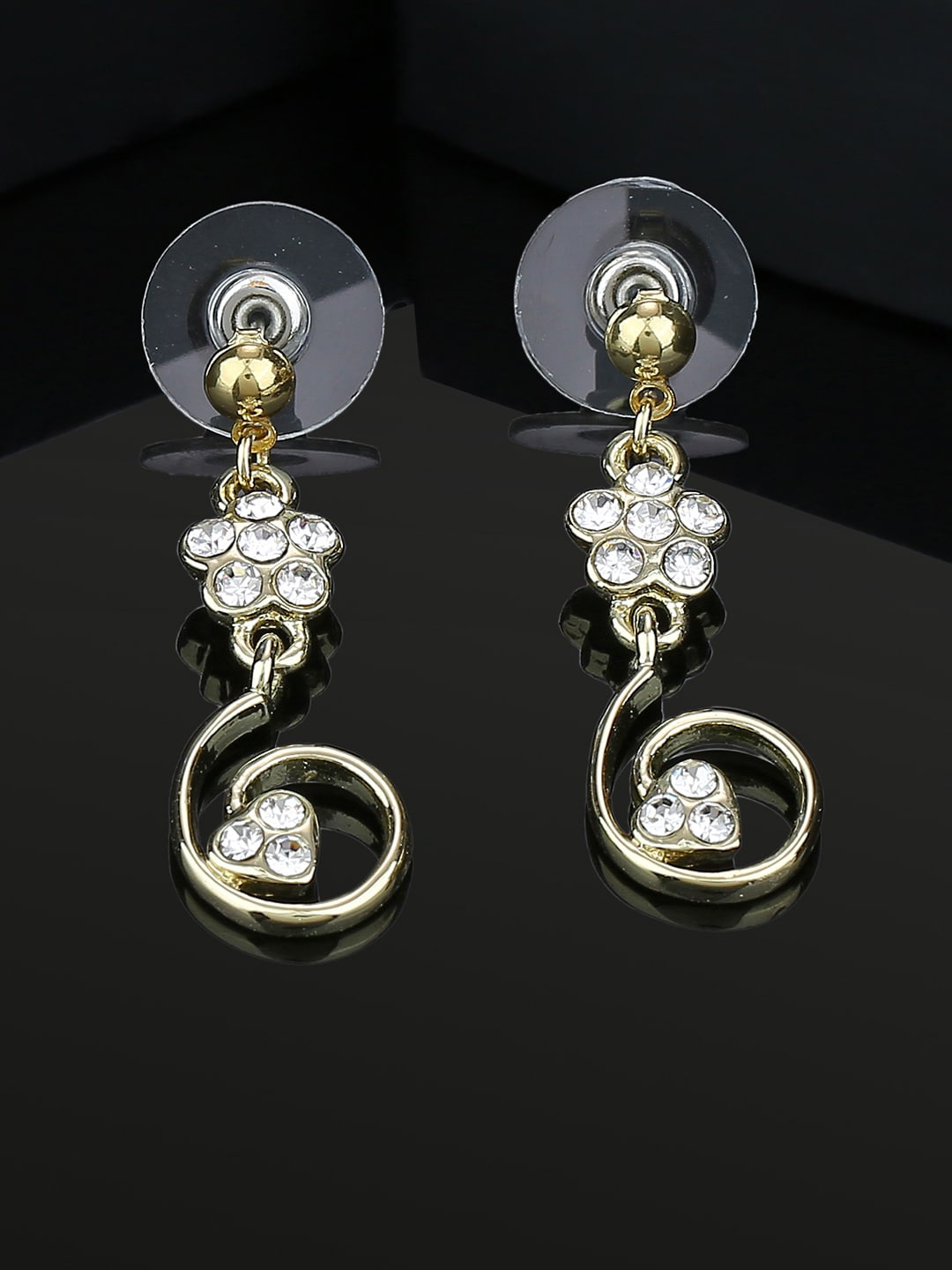 

Estele Gold-Plated Floral Drop Earrings, White