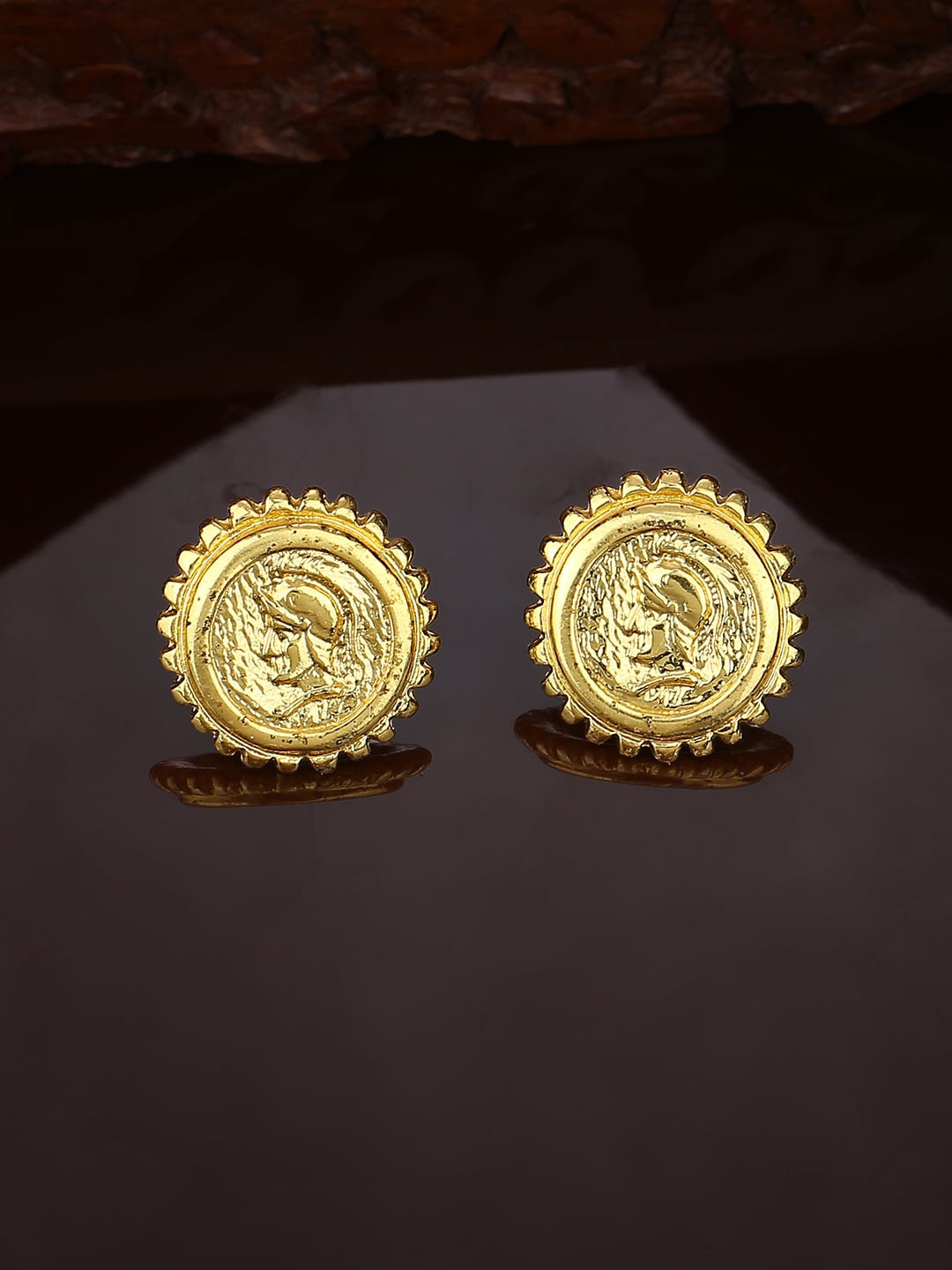 

Estele Gold-Plated Circular Studs Earrings