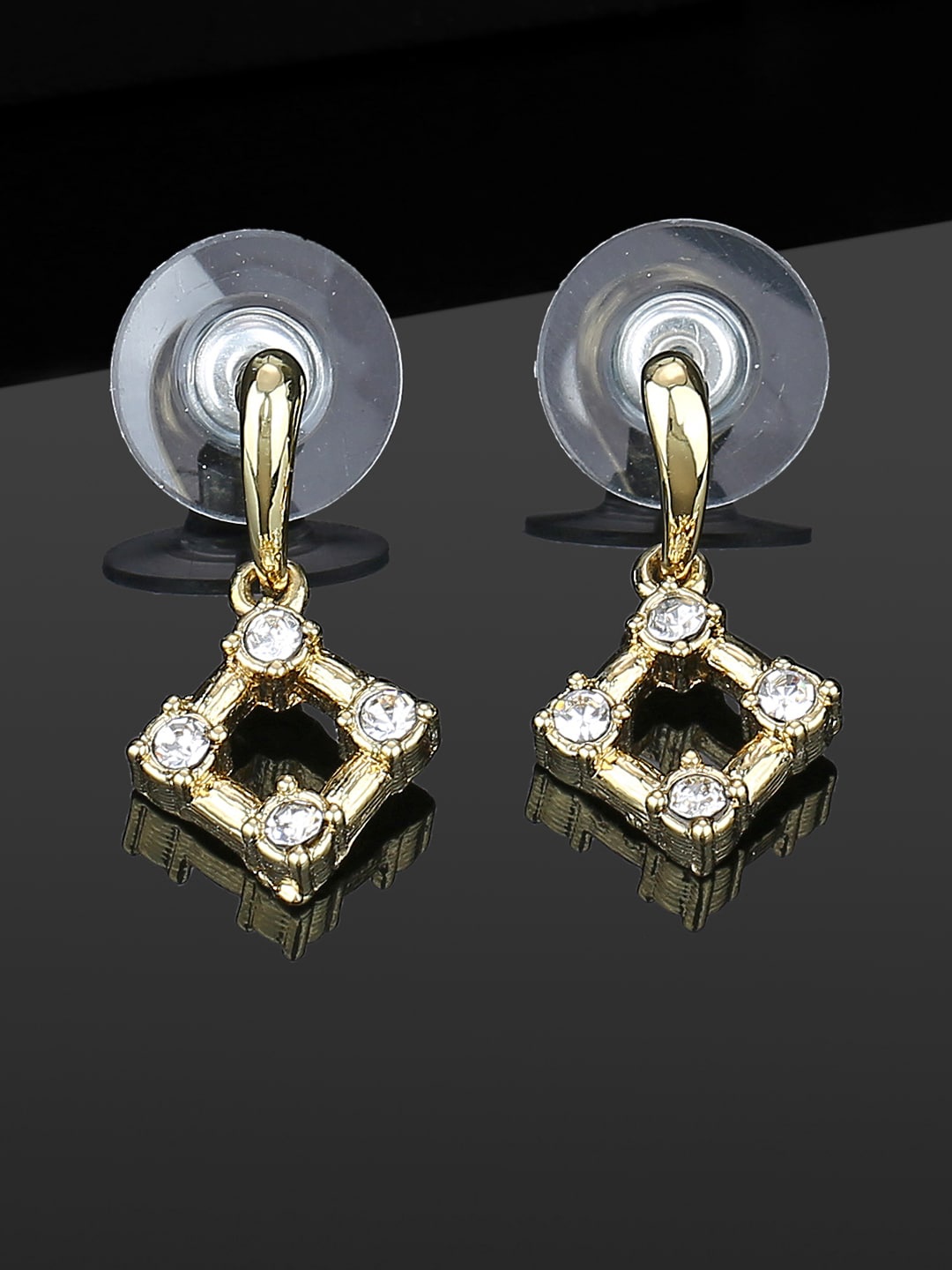 

Estele Gold-Plated Teardrop Shaped Drop Earrings