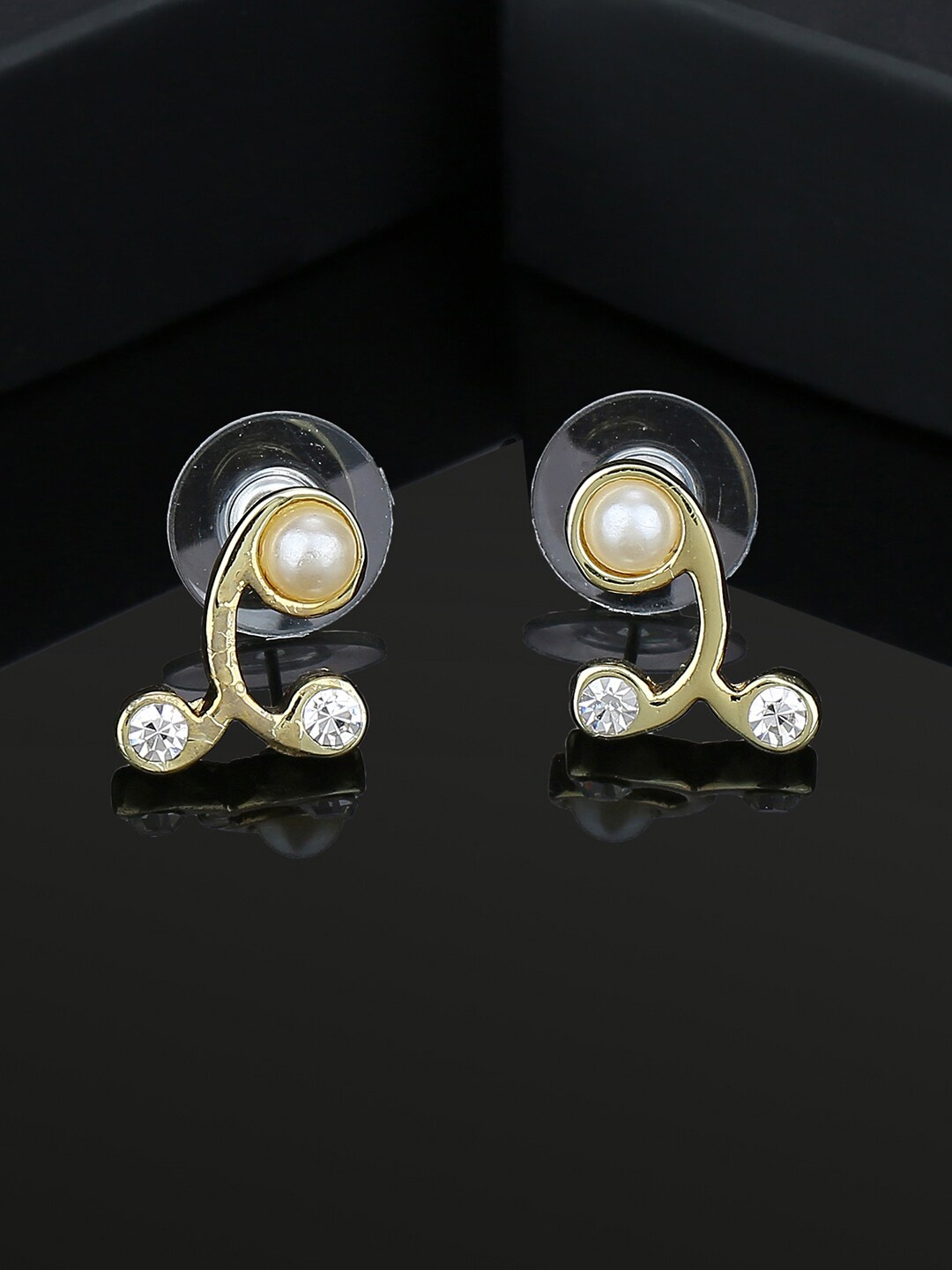 

Estele Gold-Plated Contemporary Studs Earrings