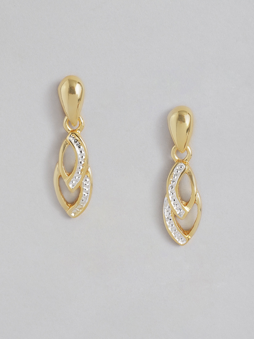 

Estele Silver-Toned Leaf Shaped Drop Earrings