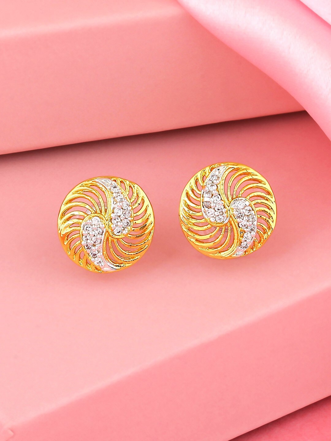 

Estele Gold-Plated Circular Studs Earrings