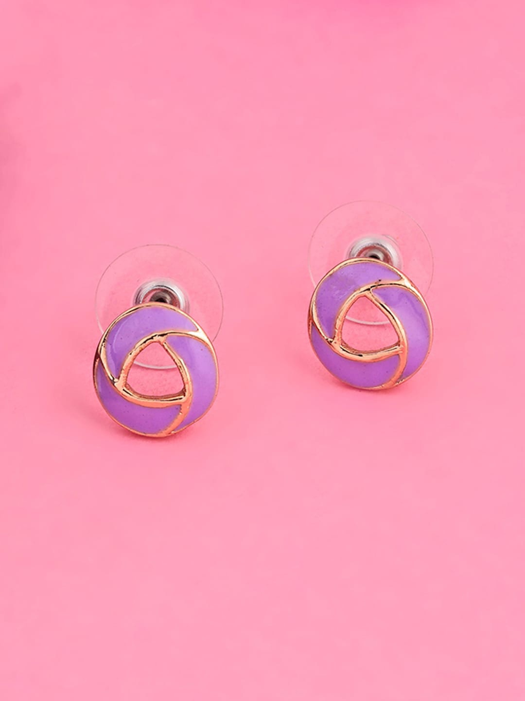 

Estele Gold-Plated Circular Studs Earrings