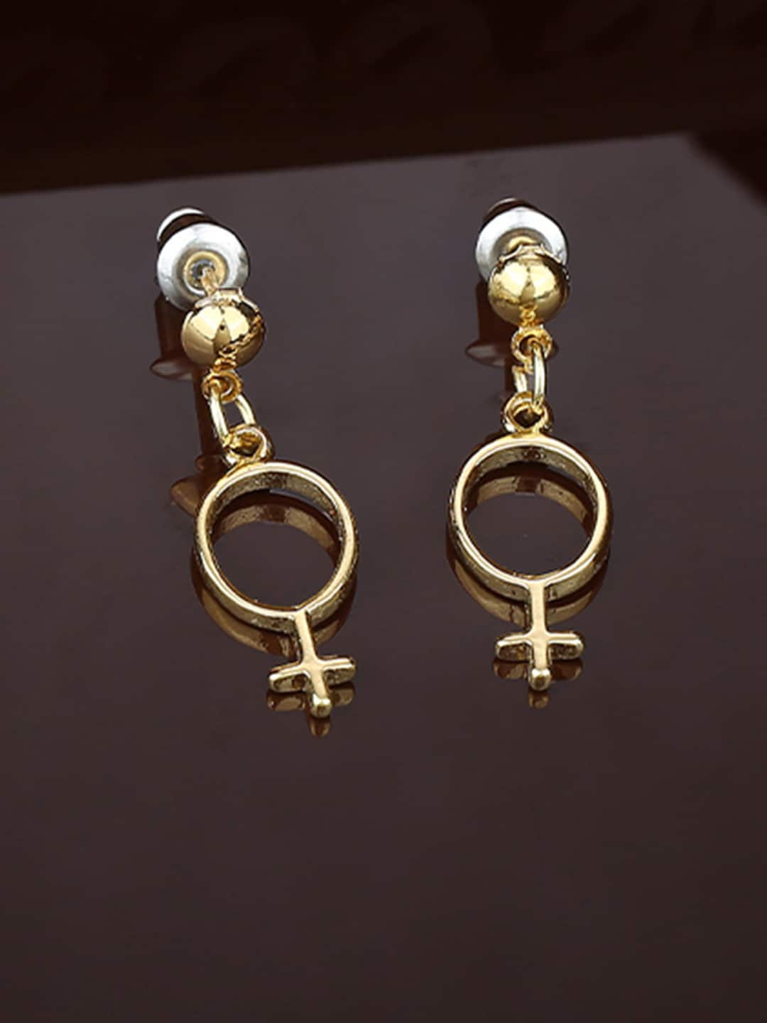 

Estele Gold-Plated Contemporary Drop Earrings