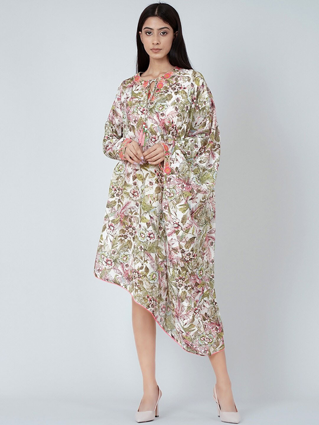 

First Resort by Ramola Bachchan Floral Print Midi Dress, Green