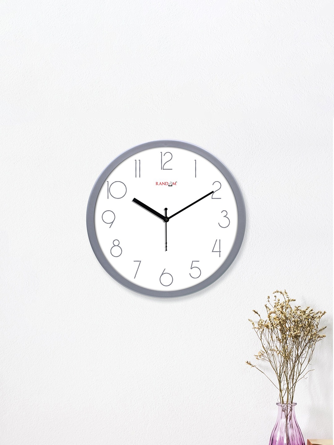 

RANDOM Grey & White Contemporary Wall Clock