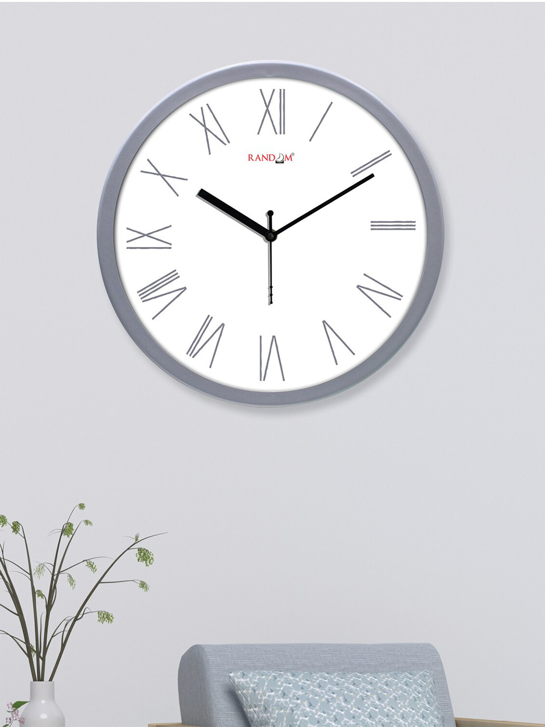

RANDOM Modern Stylish Grey & White Contemporary Wall Clock