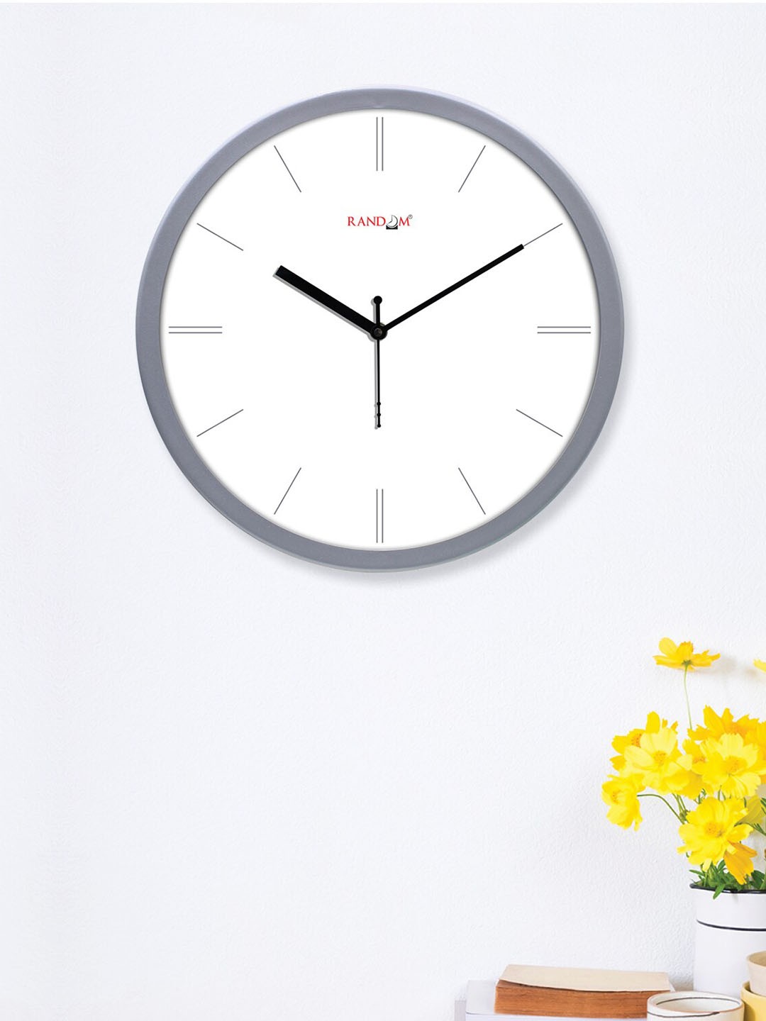 

RANDOM Modern Stylish Grey & White Contemporary Wall Clock