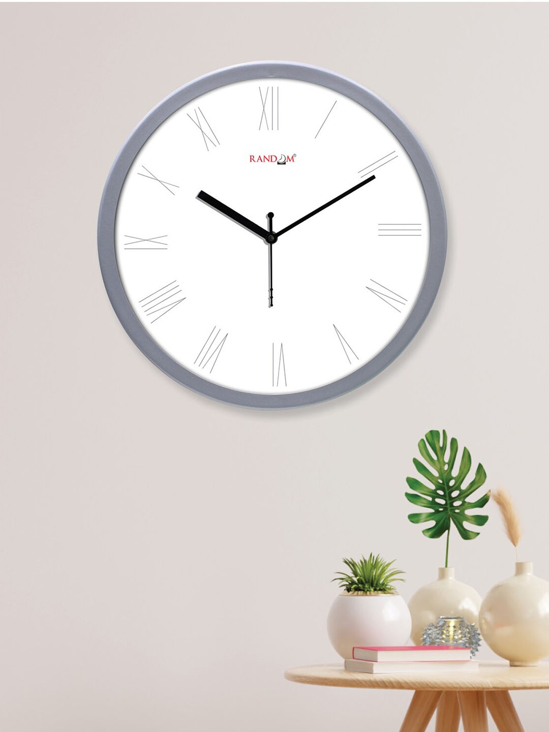 

RANDOM Modern Stylish Grey & White Contemporary Wall Clock