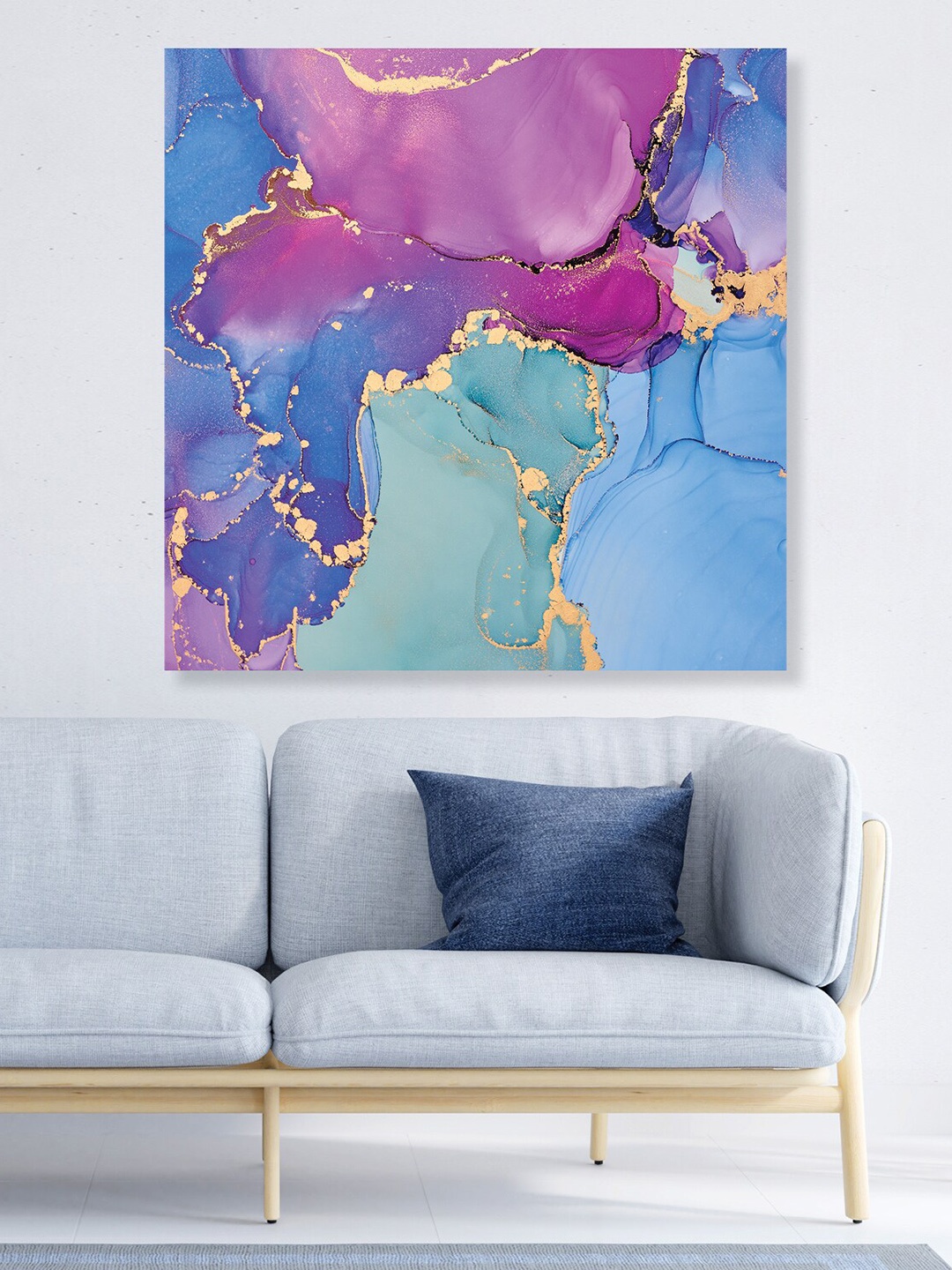 

RANDOM Blue & Purple Mixing Art Wall Painting