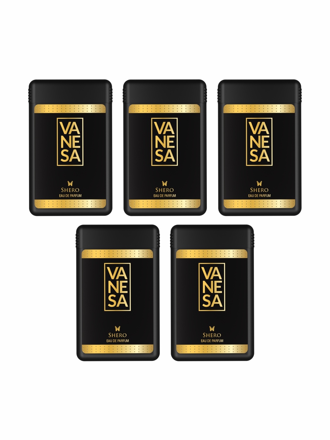 

Vanesa Women Set of 5 Shero Pocket Eau de Parfum - 18ml each, Black