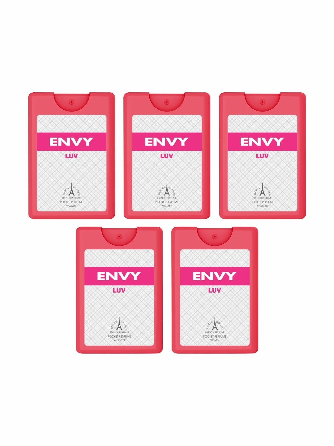 

Envy Women Set of 5 Luv Pocket Perfume - 18ml each, Pink