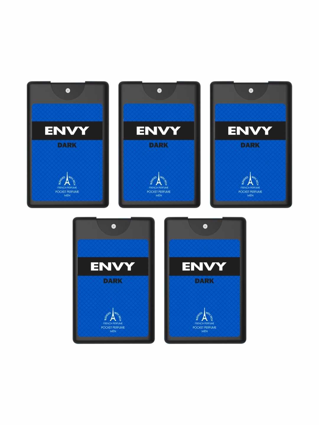 

Envy Men Set of 5 Dark Pocket Perfume - 18ml each, Blue