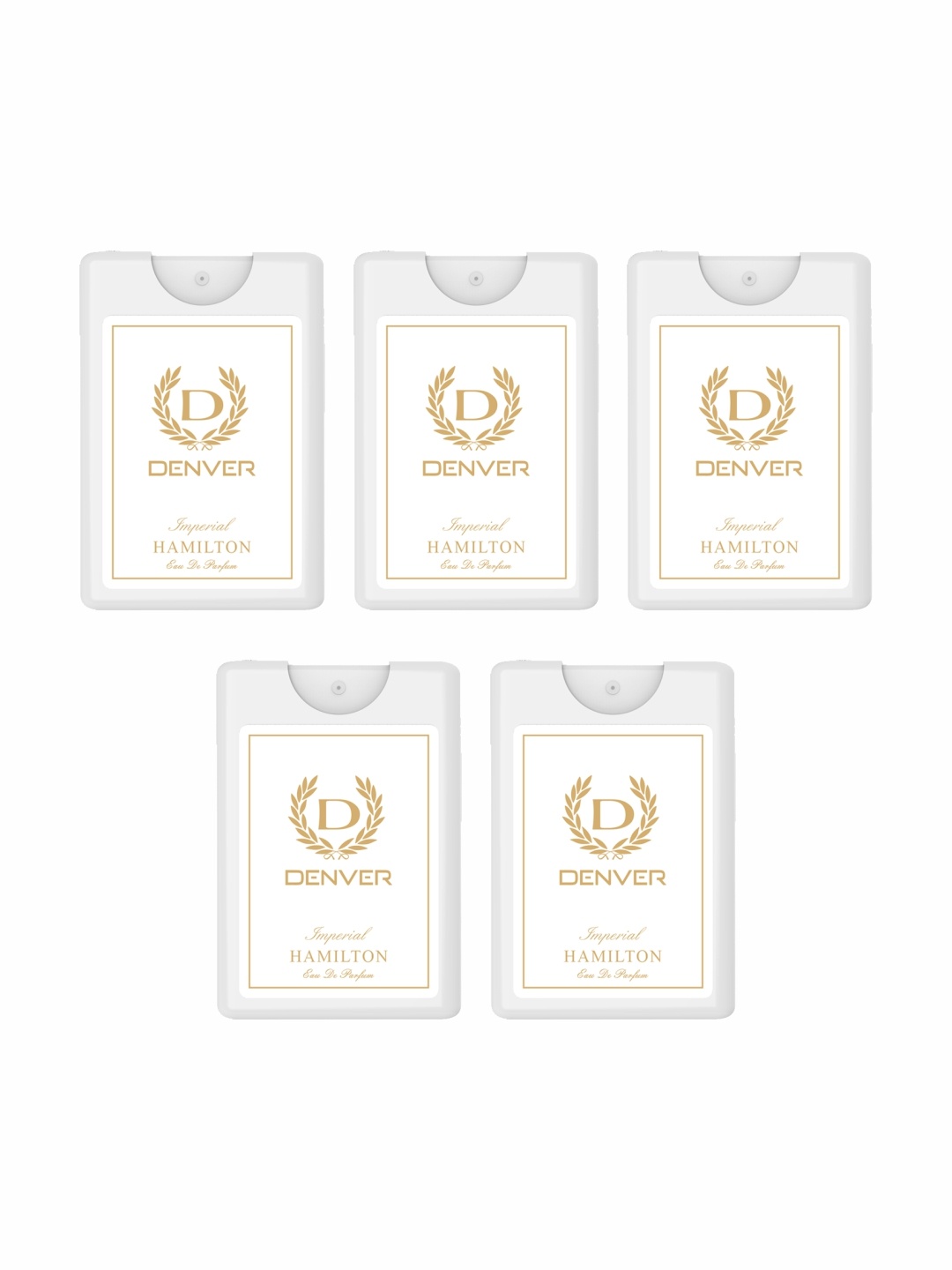 

Denver Men Set of 5 Imperial Hamilton Pocket Eau de Parfum - 18ml each, White