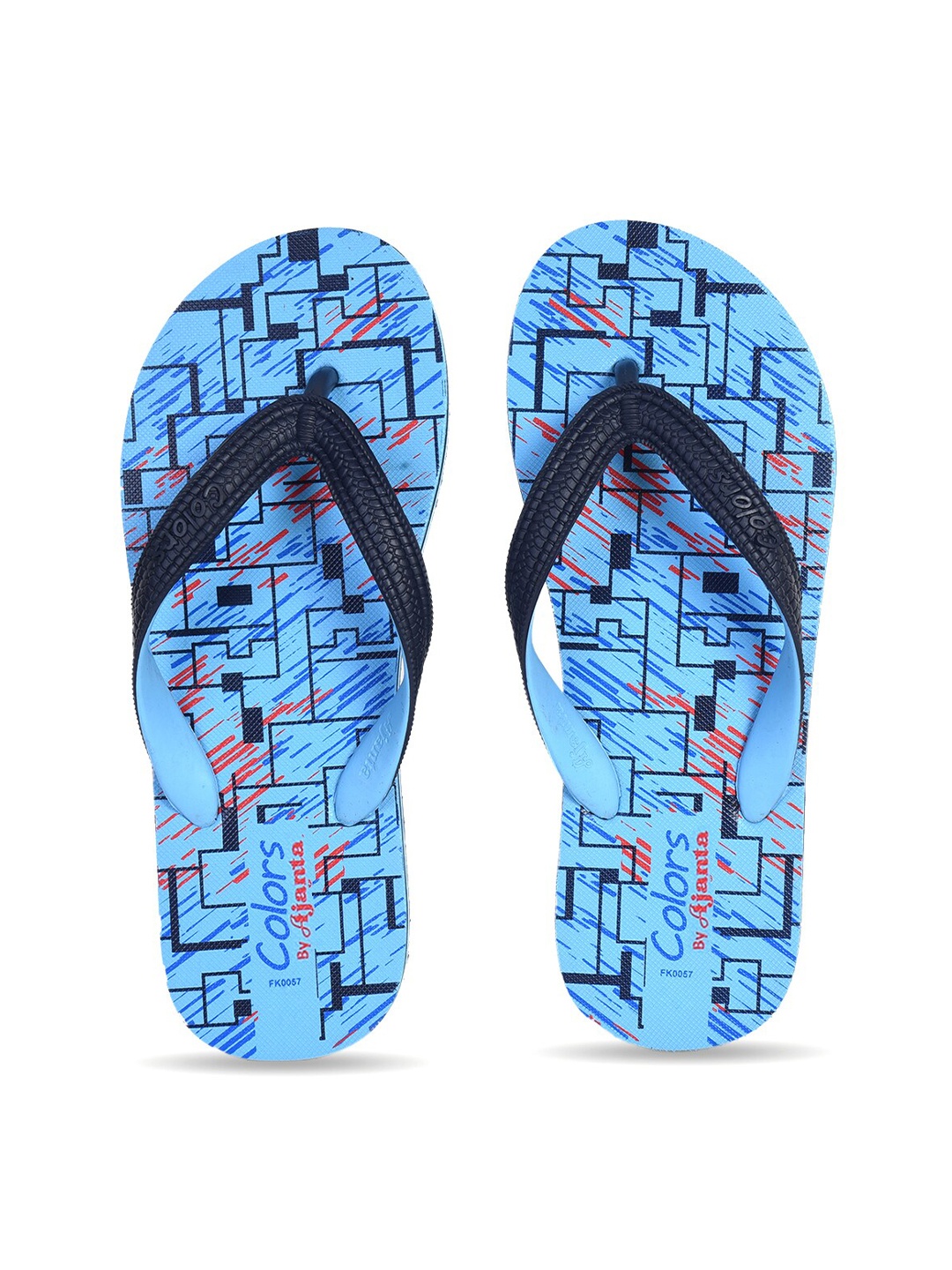 

Ajanta Men Printed Thong Flip-Flops, Blue