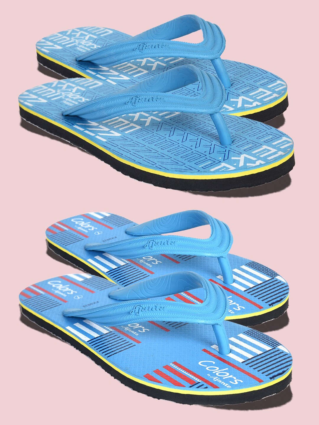 

Ajanta Men Printed Thong Flip-Flops, Blue