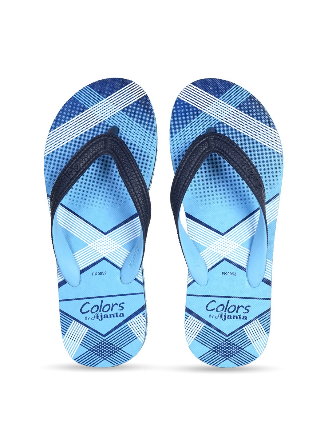 

Ajanta Men Printed Rubber Thong Flip-Flops, Blue