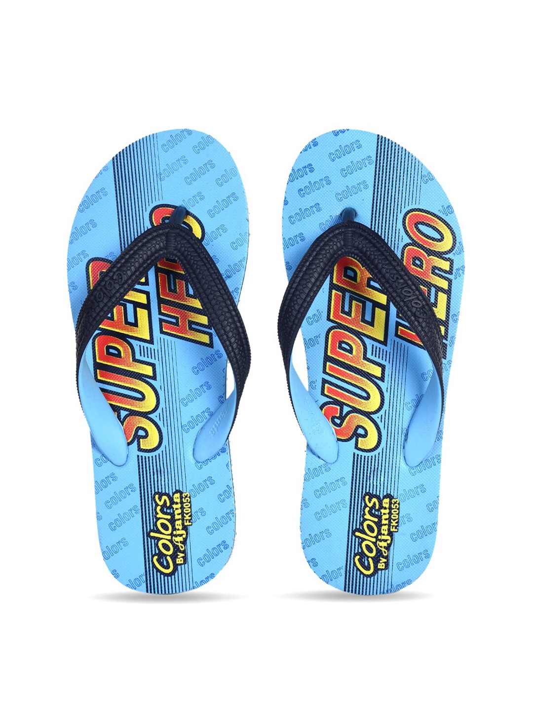 

Ajanta Men Printed Thong Flip-Flops, Blue