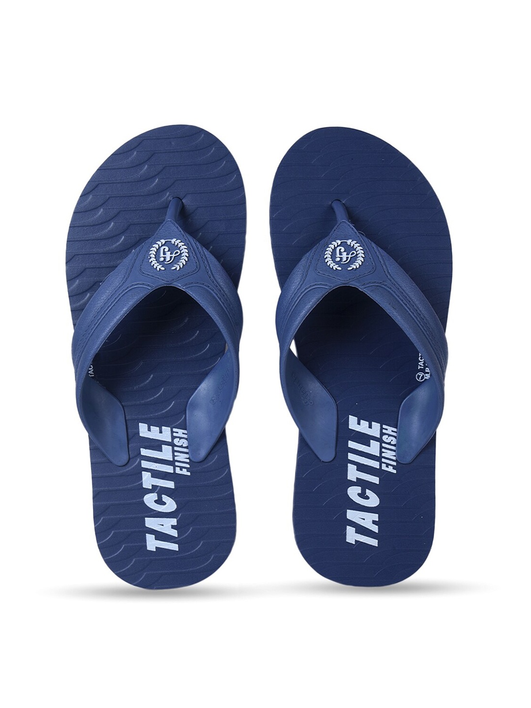 

Ajanta Men Textured Thong Flip-Flops, Navy blue