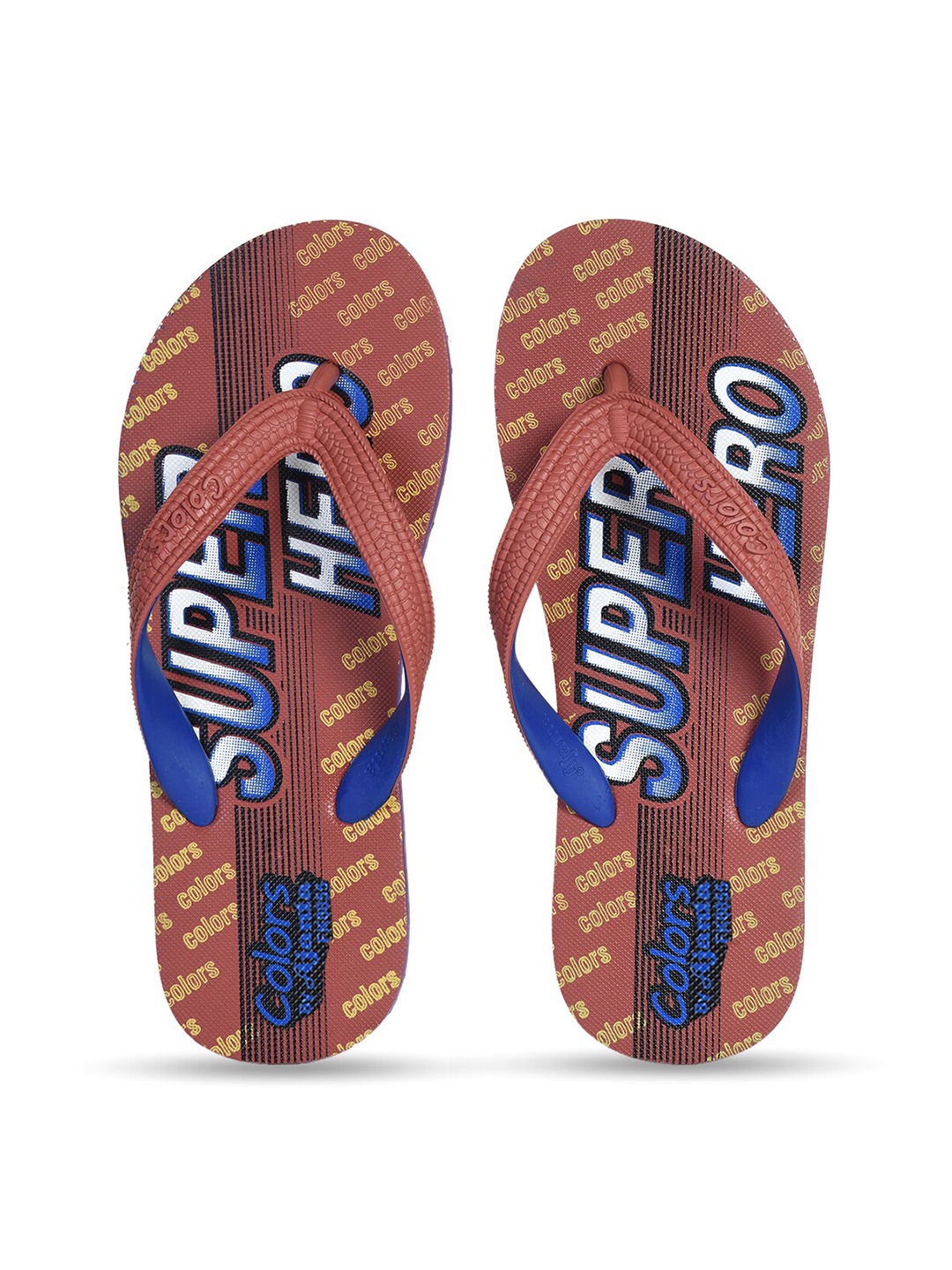 

Ajanta Men Printed Rubber Thong Flip-Flops, Brown