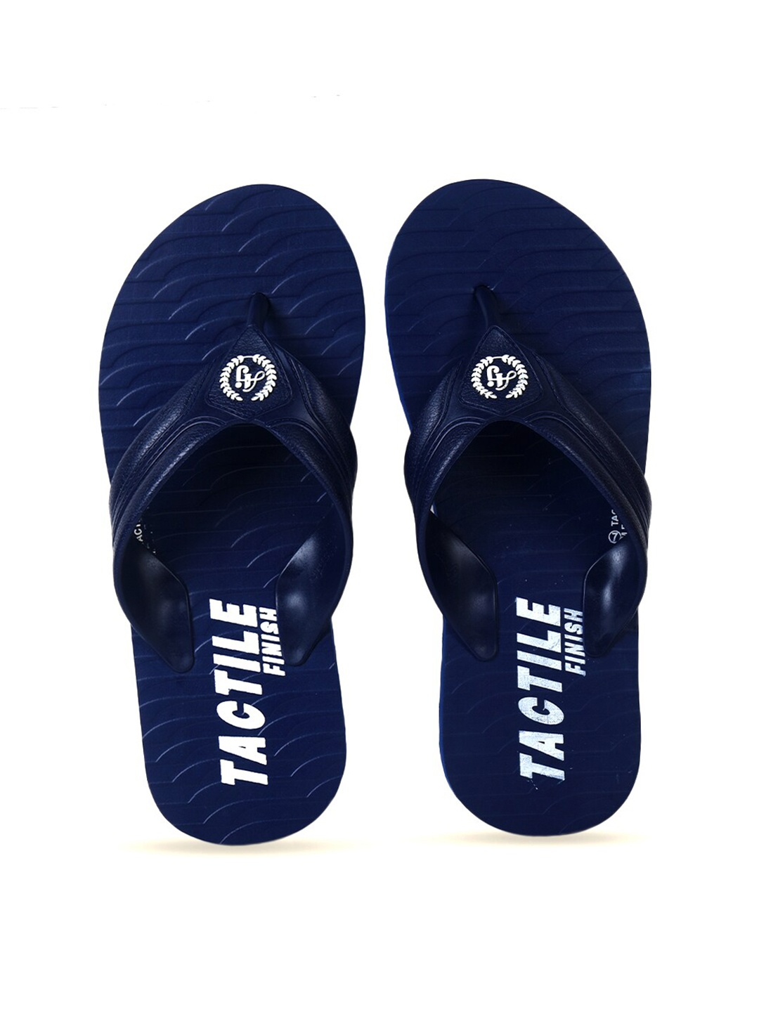 

Ajanta Men Printed Thong Flip-Flops, Navy blue