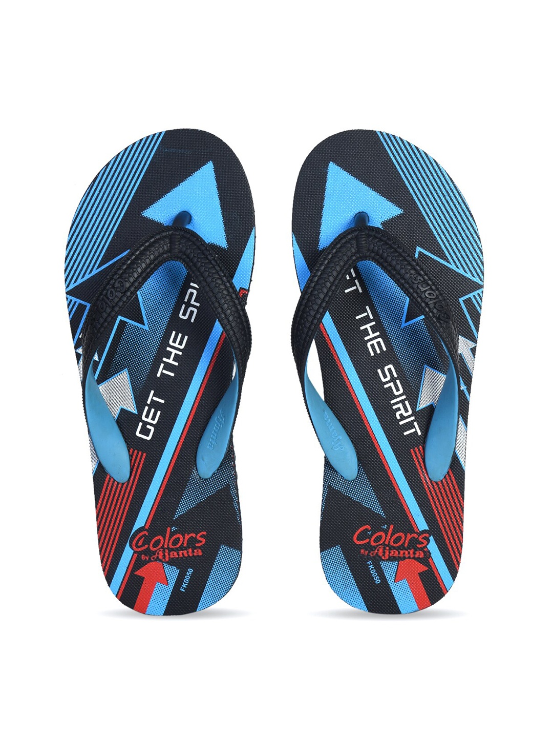 

Ajanta Men Printed Thong Flip-Flops, Blue