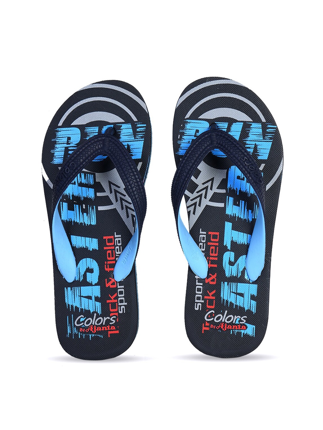 

Ajanta Men Printed Thong Flip-Flops, Blue