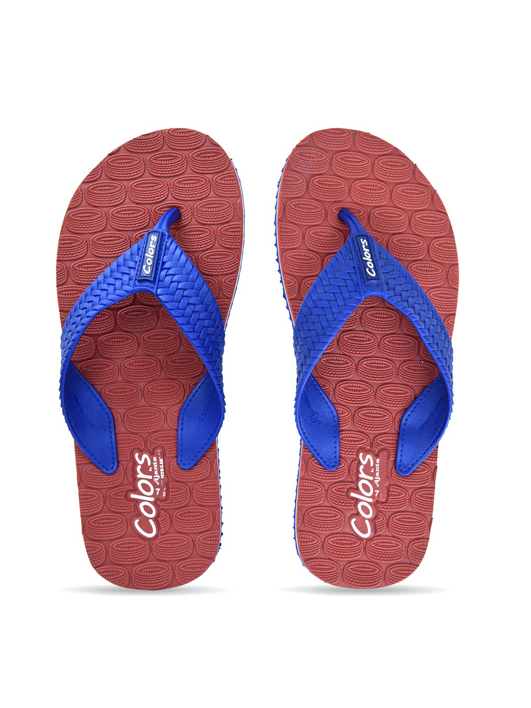 

Ajanta Men Printed Thong Flip-Flops, Rust