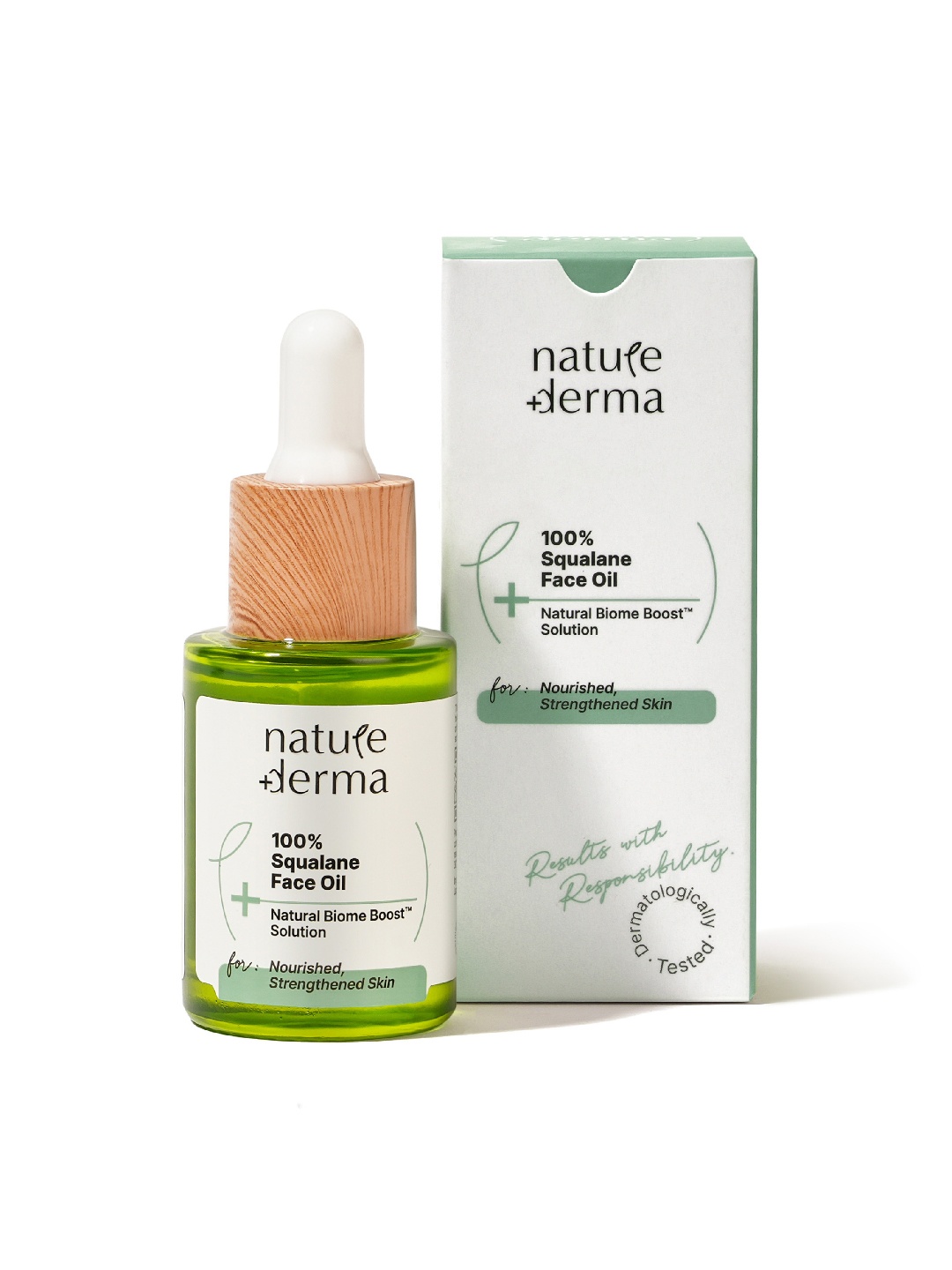 

Nature Derma 100% Squalane Face Oil with Natural Biome-Boost Solution - 30 ml, White