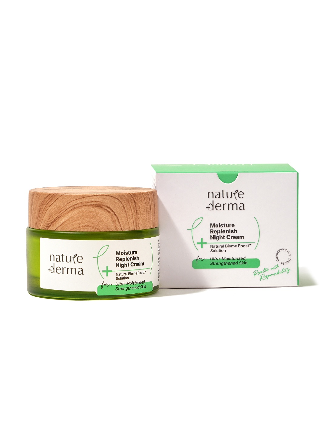 

Nature Derma Moisture Replenish Night Cream with Natural Biome-Boost Solution - 50 ml, White