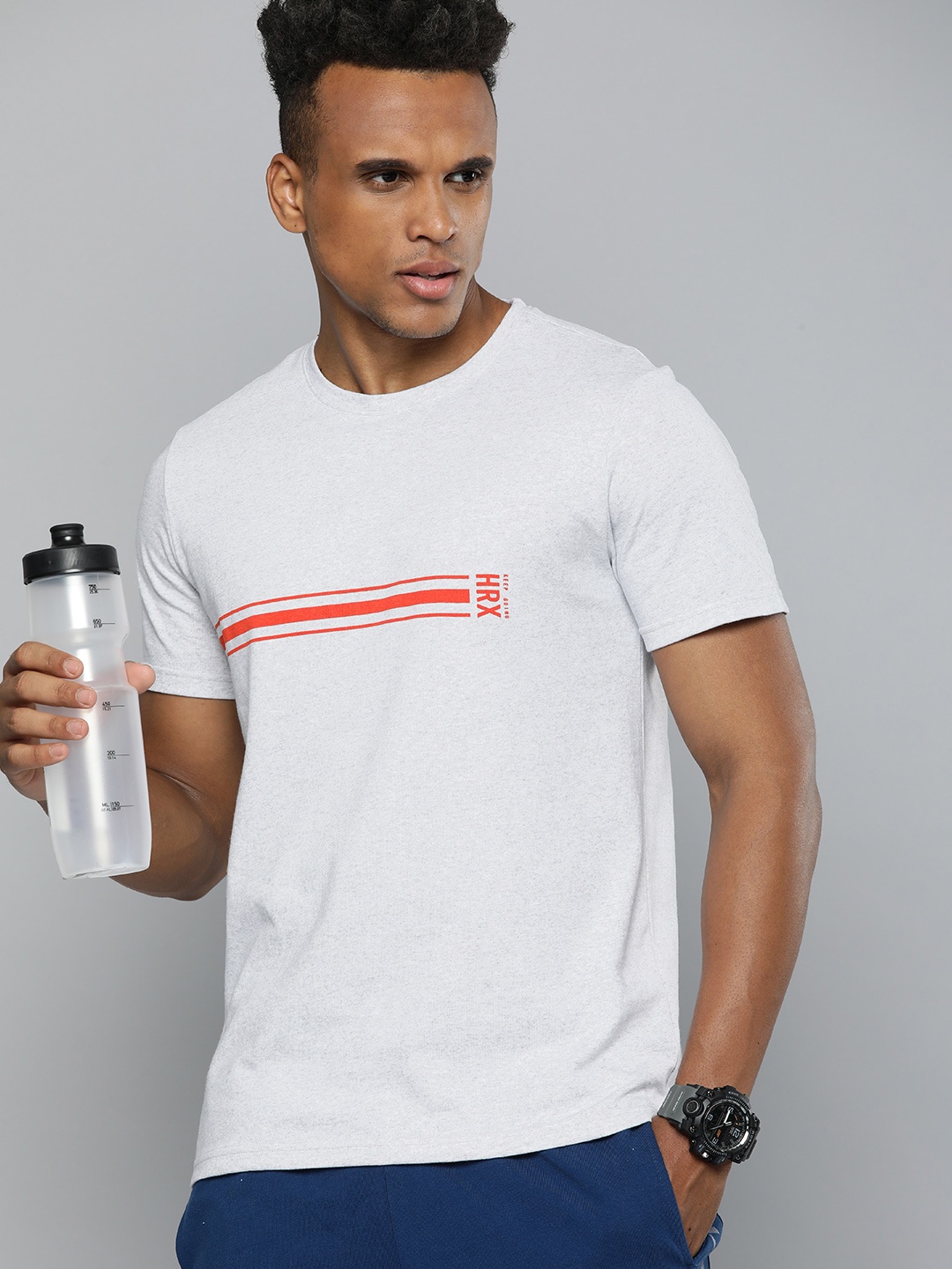 

HRX by Hrithik Roshan Men Printed Sports T-shirt, White