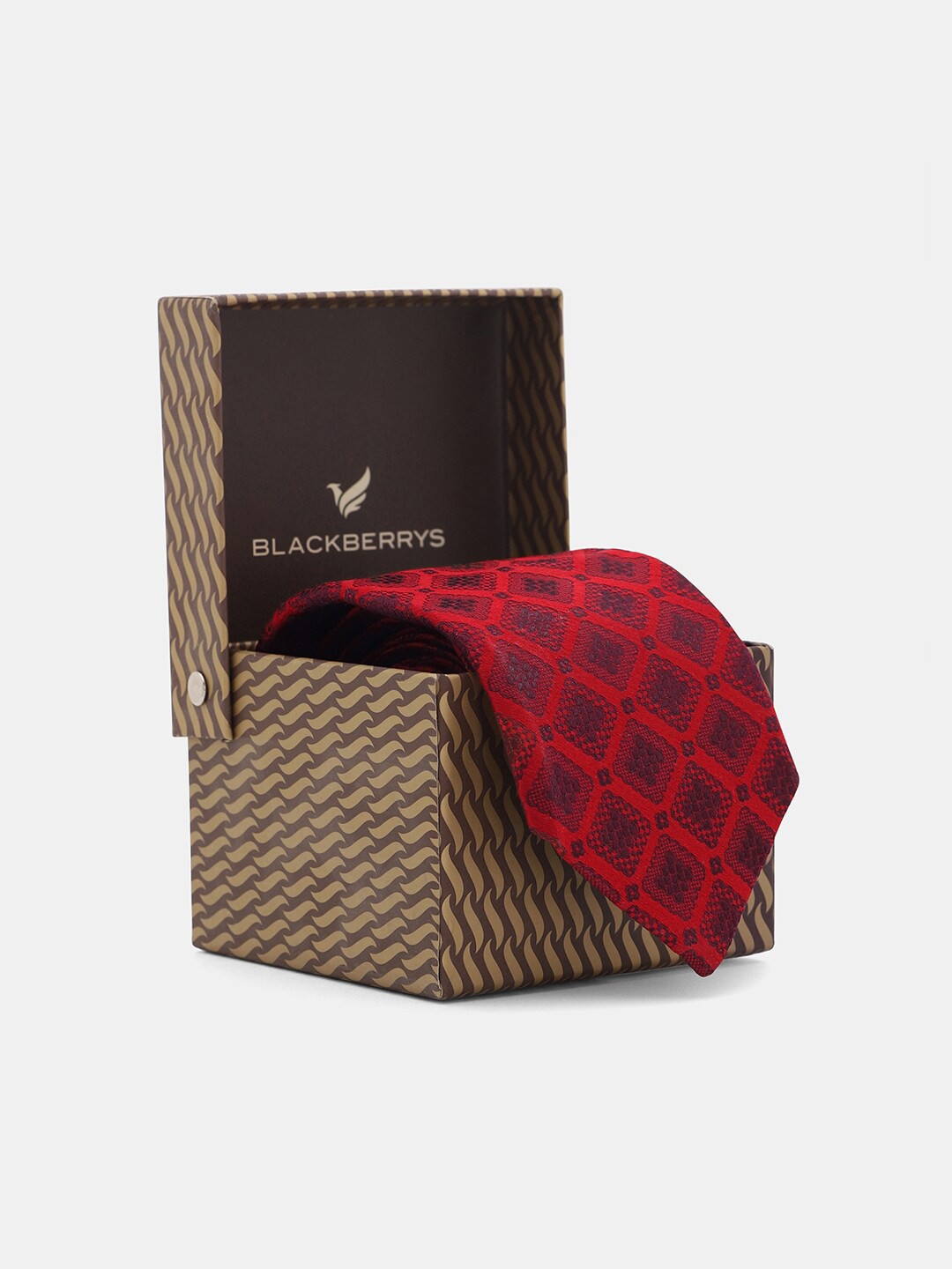 

Blackberrys Printed Skinny Formal Tie, Red
